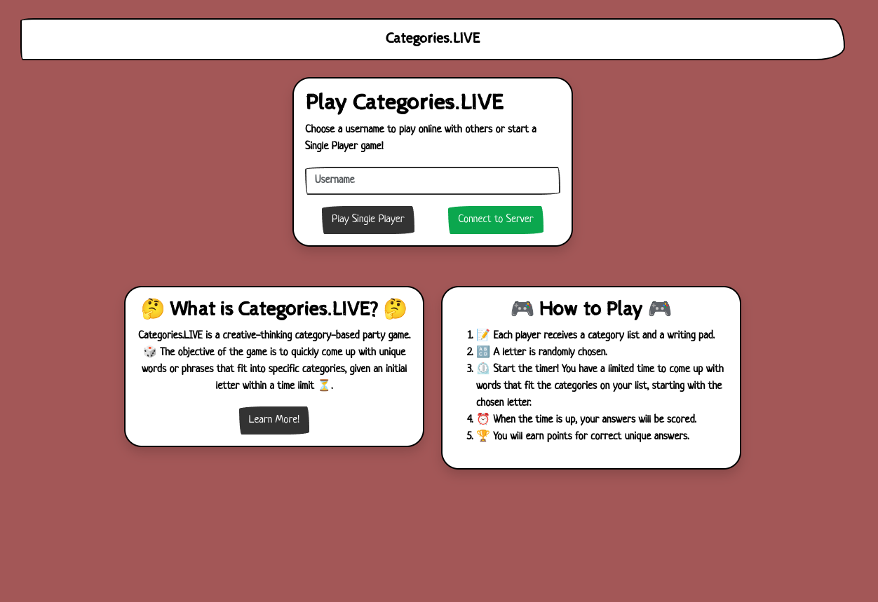 Categories.LIVE Screenshot